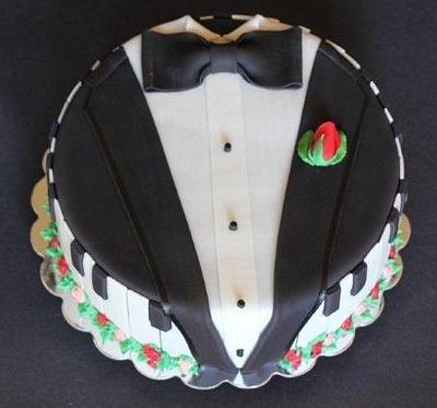 Tuxedo & Keyboard - Cake by 3DSweets