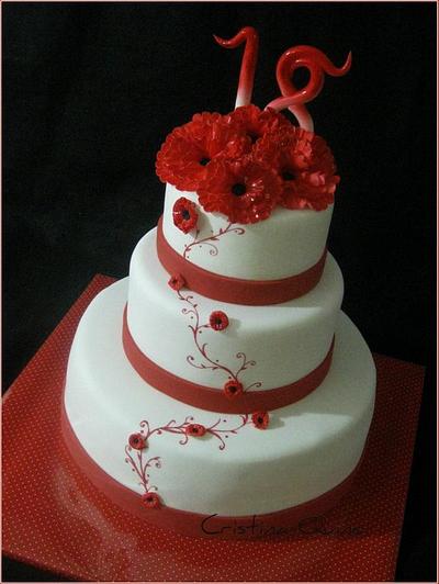 Red Cake - Cake by Cristina Quinci