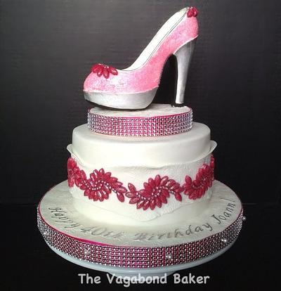 Pink Bling Shoe cake - Cake by The Vagabond Baker