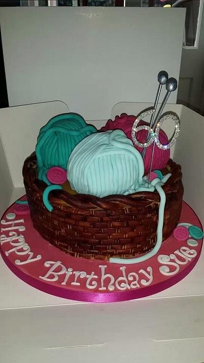 Knitting Basket Cake - Cake by Rebecca Owen