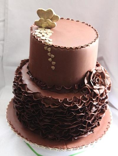  chocolate fondant  cake - Cake by Cake boutique by Krasimira Novacheva