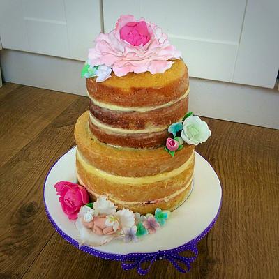 Baby shower naked cake  - Cake by Rhian -Higgins Home Bakes 