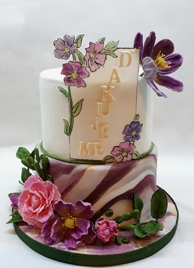  floral in violet - Cake by Kaliss