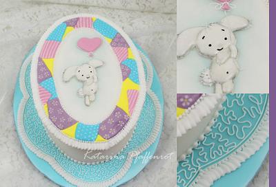Royal icing cake "Love bunny" - Cake by Tortenherz