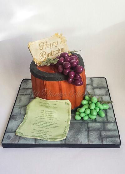 Wine Barrel  - Cake by All things nice 