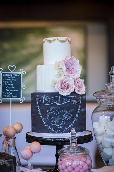 Chalkboard Wedding Cake - Cake by CakeyBakey Boutique