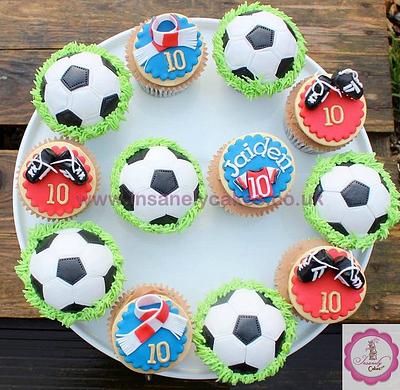 Football Birthday Celebration Cupcakes - Cake by InsanelyCakes