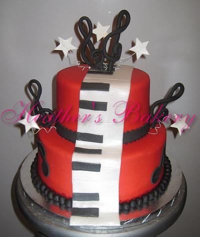 Piano Men Cake - Cake by HeathersBakery