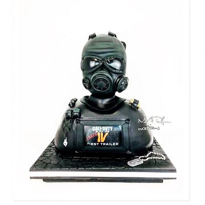 Call of duty carved cake - Cake by Cindy Sauvage 