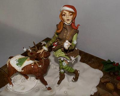 Christmas elf girl - Cake by fancy cakery