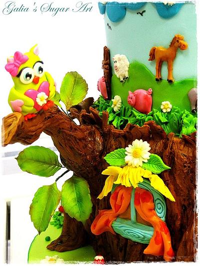 Owl and animals - Cake by Galya's Art 