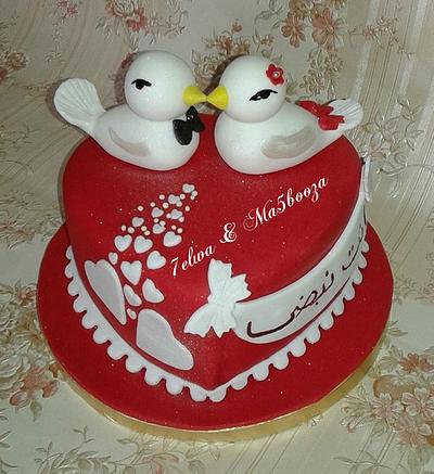 Love birds - Cake by Zahraa Fayyad