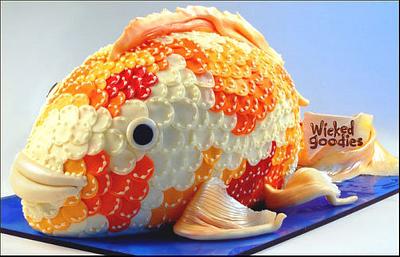 Koi Fish Cake - Cake by Wicked Goodies