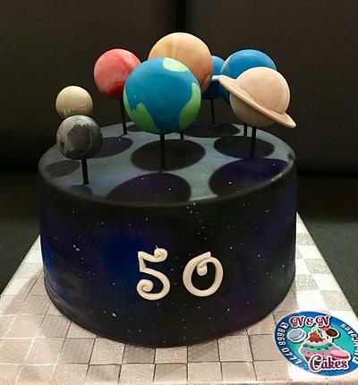 Galaxy themed birthday cake - Cake by N&N Cakes (Rodette De La O)