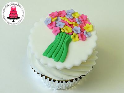 Spring Flower Bouquet Cupcake Topper! - Cake by The Icing Artist