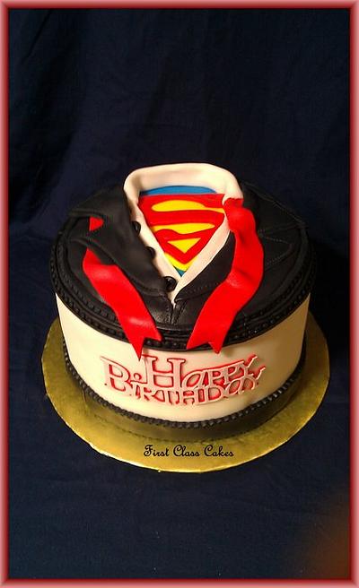 Superman/Clark Kent dress shirt cake - Cake by First Class Cakes