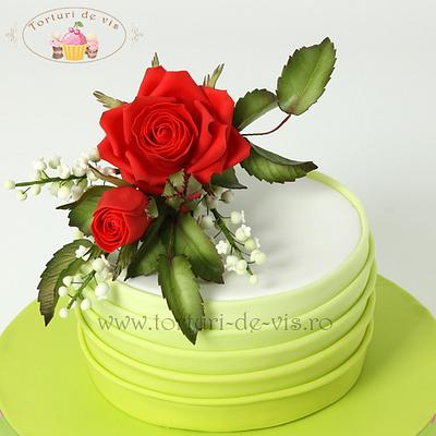 Red roses - Cake by Viorica Dinu