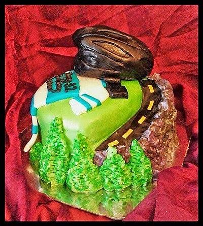 Cyclist cake - Cake by  Pink Ann's Cakes