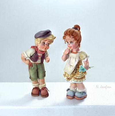 Just two figurines. No name, just dolls. - Cake by Neli