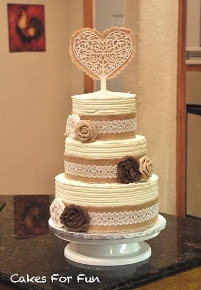 Rustic wedding cake - Cake by Cakes For Fun