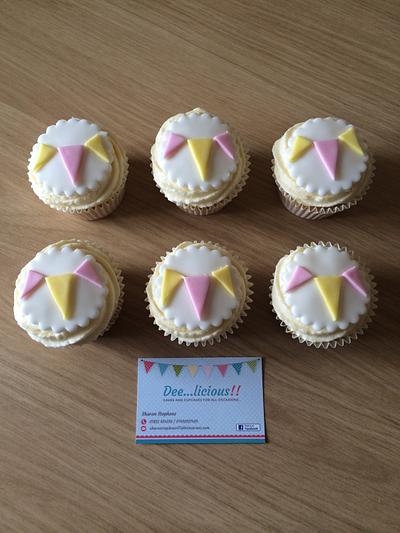 Pretty Bunting Cupcakes - Cake by Dee...licious!! Cakes and cupcakes for all occasions 