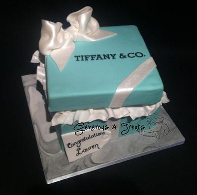 Tiffany Gift box - Cake by GenerousTreats