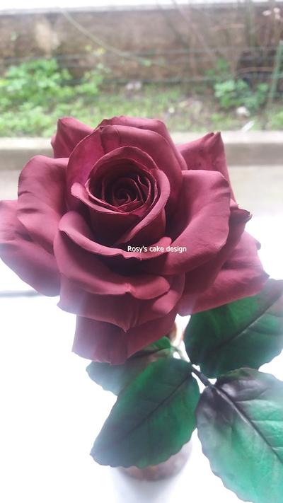 Garden Rose from  S. Valentine day - Cake by rosycakedesigner