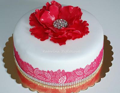 Cake with brooch - Cake by katarina139