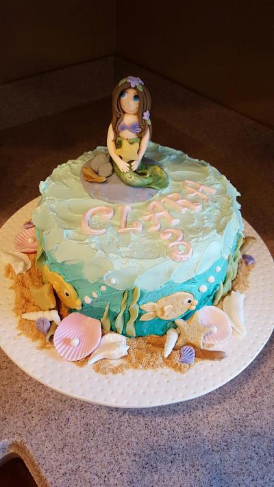 Mermaid Birthday For Clara! - Cake by kitchenkapers