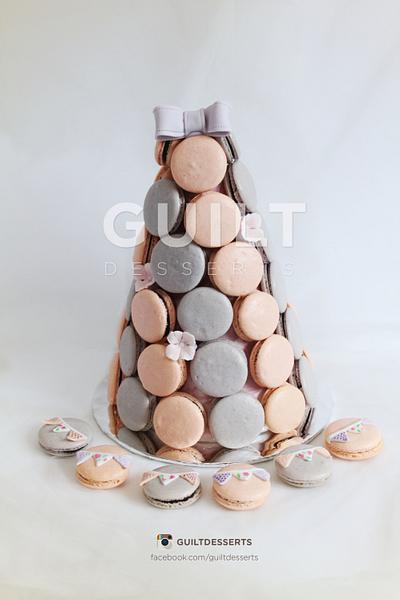Pink and Purple Mac Tower - Cake by Guilt Desserts
