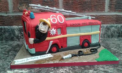 3d Fire engine cake - Cake by Karen's Kakery