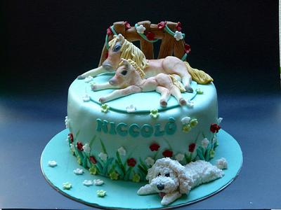 horses and my dog - Cake by la pasticceria di Gaby