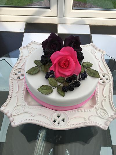 Therese’s birthday cake  - Cake by mysugarflowers