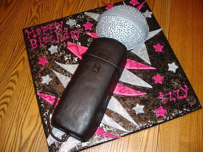 Microphone cake - Cake by jenmac75