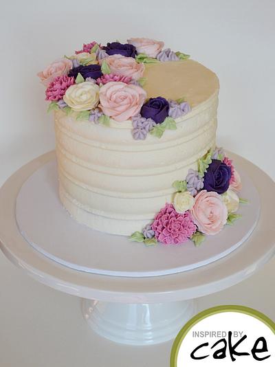 Buttercream Blooms - Cake by Inspired by Cake - Vanessa