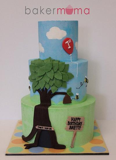 Winnie the Pooh-inspired  1st birthday - Cake by Bakermama