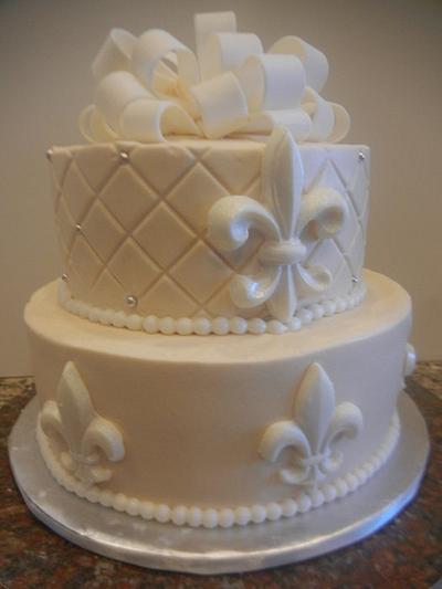 Bridal Shower - Fluer de Lis  - Cake by Melissa 