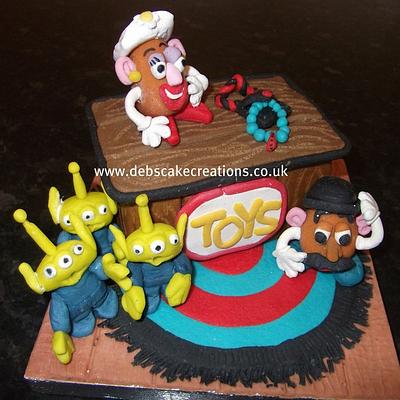 Mr & Mrs Potato  Head - Cake by debscakecreations