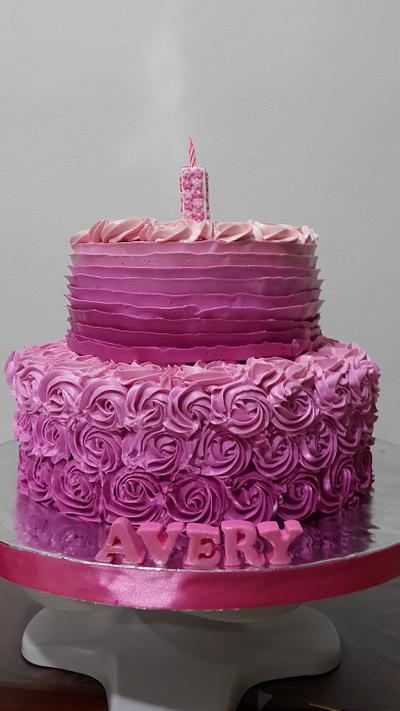 Pink Ombre Birthday Cake - Cake by G3chang