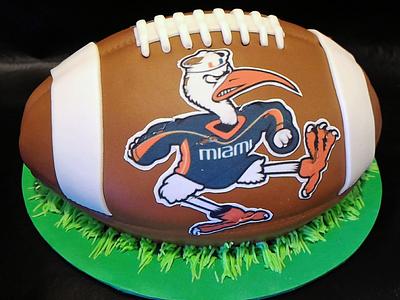 University of Miami Football Cake - Cake by Kristi