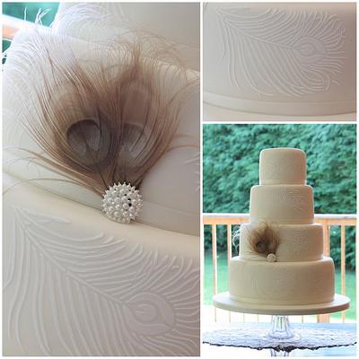 Great Gatsby Peacock Feathers - Cake by TiersandTiaras