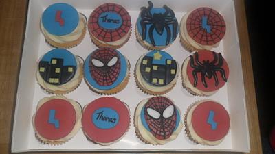 Spiderman themed cupcakes - Cake by Rebecca Husband