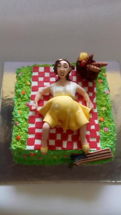 Lady in labour  - Cake by Chanda Rozario