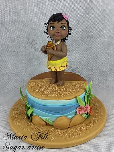 Baby Princess Moana  - Cake by Marias-cakes