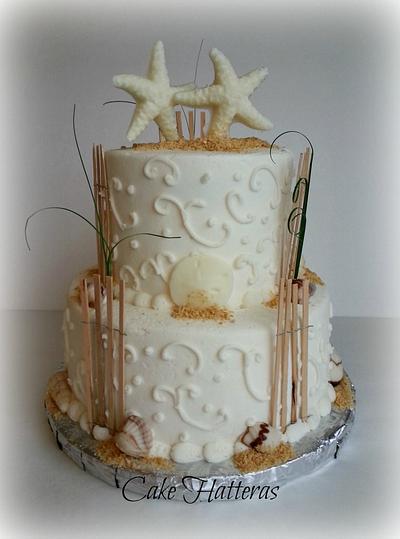 Starfish, for a small beach wedding - Cake by Donna Tokazowski- Cake Hatteras, Martinsburg WV