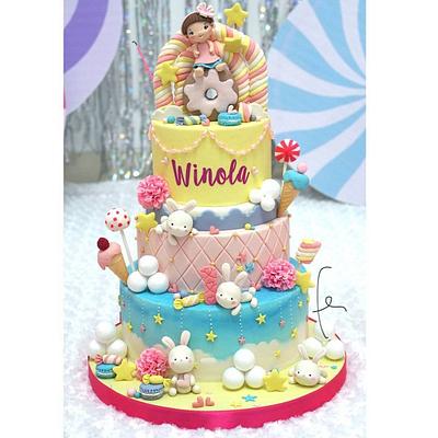 Cute rabbits at candyland  - Cake by Agnes Fenny