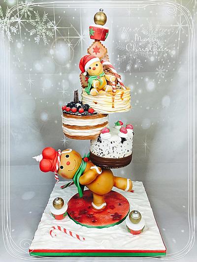 Tower cake Christmas  - Cake by Cindy Sauvage 