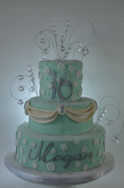Winter Wonderland Sweet 16 Birthday - Cake by Jenniffer White