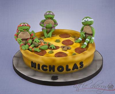 Teenage Mutant Ninja Turtles Pizza Cake - Cake by Little Cherry