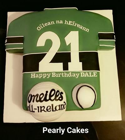 Irish Football & Jersey 21st Birthday Cake - Cake by Pearly Cakes 